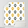 Cat Footprints Pattern Sherpa Fleece Blanket