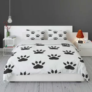 Cat Paw Animal Footprint Design Bedding Set 1