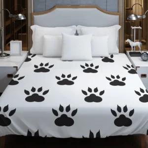 Cat Paw Animal Footprint Design Duvet Cover