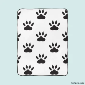 Cat Paw Animal Footprint Design Fleece Blanket 1