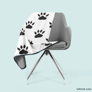 Cat Paw Animal Footprint Design Fleece Blanket 2