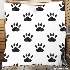 Cat Paw Animal Footprint Design Quilt Blanket