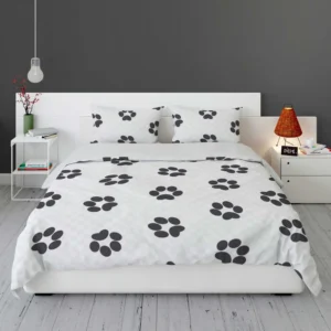 Cat Paw Black And White Bedding Set 1