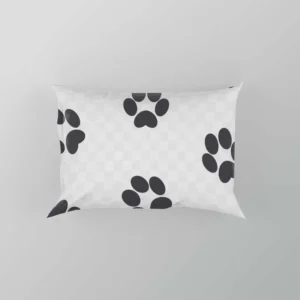 Cat Paw Black And White Pillow Case