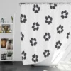 Cat Paw Black And White Shower Curtain