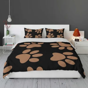 Cat Puppy Traces Pattern Bedding Set 1