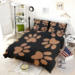 Cat Puppy Traces Pattern Bedding Set