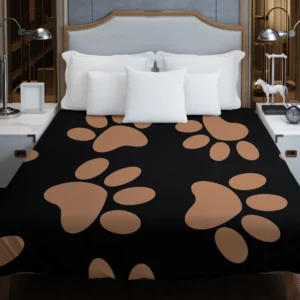 Cat Puppy Traces Pattern Duvet Cover