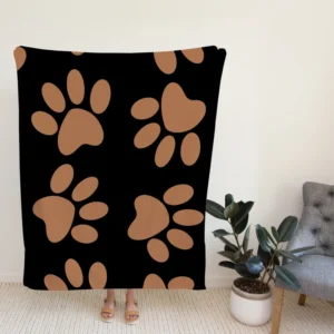 Cat Puppy Traces Pattern Fleece Blanket