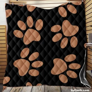 Cat Puppy Traces Pattern Quilt Blanket