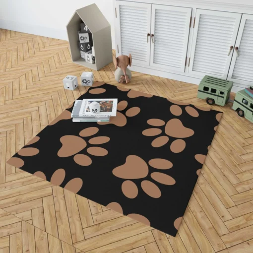 Cat Puppy Traces Pattern Rug 1