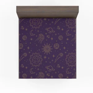 Celestial Galaxy Pattern Fitted Sheet