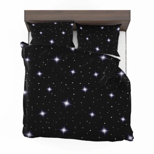 Celestial Night Sky With Glittering Stars Bedding Set 2