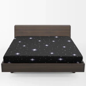 Celestial Night Sky With Glittering Stars Fitted Sheet 1