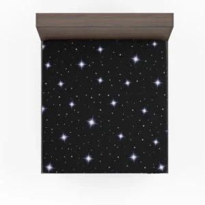 Celestial Night Sky With Glittering Stars Fitted Sheet