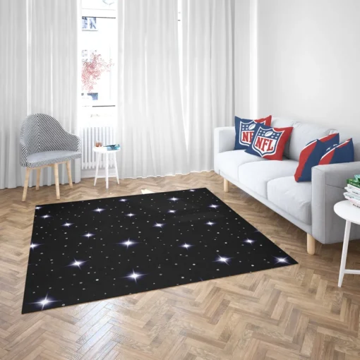 Celestial Night Sky With Glittering Stars Rug 2