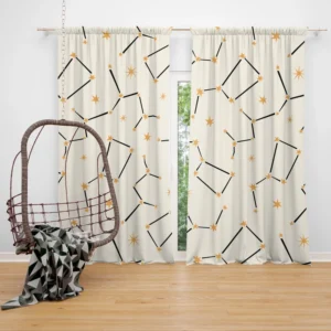 Celestial Star Pattern Curtain