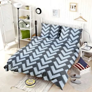 Chalk Lines Parquet Herringbone Bedding Set