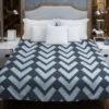 Chalk Lines Parquet Herringbone Duvet Cover