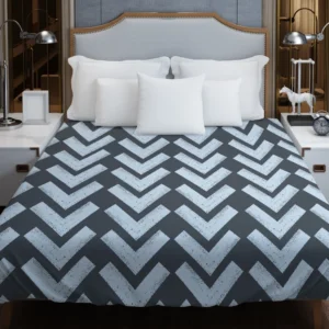 Chalk Lines Parquet Herringbone Duvet Cover