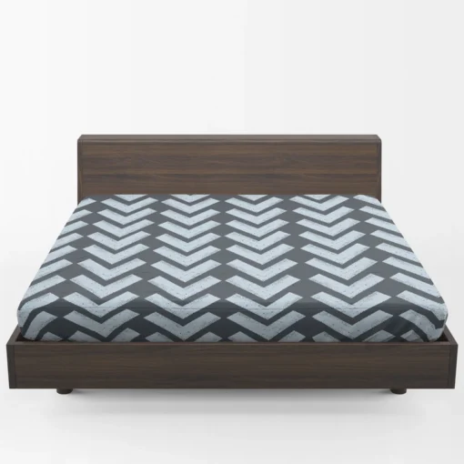 Chalk Lines Parquet Herringbone Fitted Sheet 1