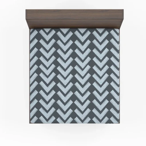 Chalk Lines Parquet Herringbone Fitted Sheet