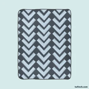 Chalk Lines Parquet Herringbone Fleece Blanket 1