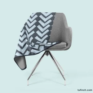 Chalk Lines Parquet Herringbone Fleece Blanket 2