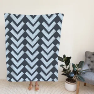 Chalk Lines Parquet Herringbone Fleece Blanket