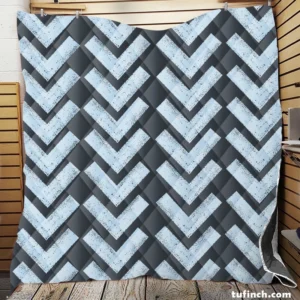 Chalk Lines Parquet Herringbone Quilt Blanket