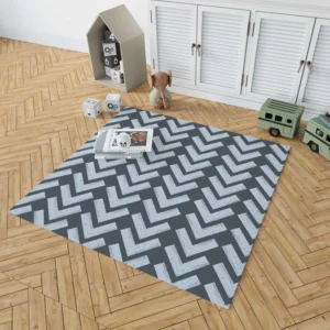 Chalk Lines Parquet Herringbone Rug 1