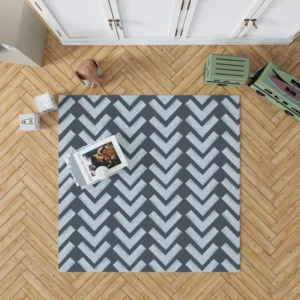 Chalk Lines Parquet Herringbone Rug