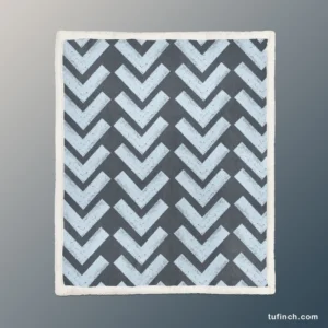 Chalk Lines Parquet Herringbone Sherpa Fleece Blanket 1