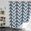 Chalk Lines Parquet Herringbone Shower Curtain