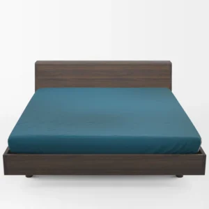 Chathams Blue Solid Color Fitted Sheet 1