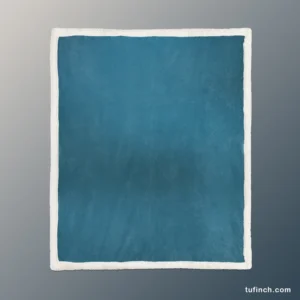 Chathams Blue Solid Color Sherpa Fleece Blanket 1