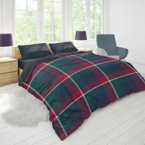 Check Plaid Diagonal Pattern Duvet Cover 1