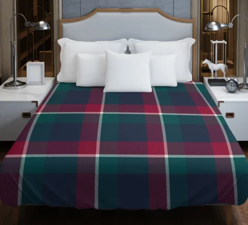 Check Plaid Diagonal Pattern Duvet Cover