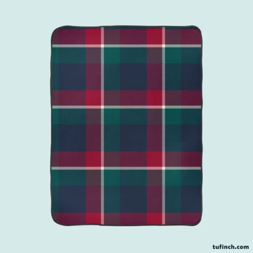 Check Plaid Diagonal Pattern Fleece Blanket 1