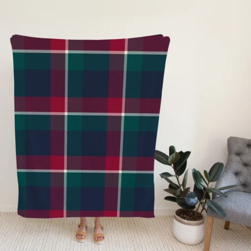 Check Plaid Diagonal Pattern Fleece Blanket