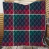 Check Plaid Diagonal Pattern Quilt Blanket