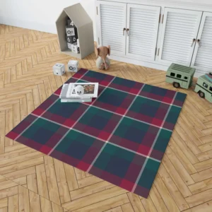 Check Plaid Diagonal Pattern Rug 1