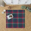 Check Plaid Diagonal Pattern Rug