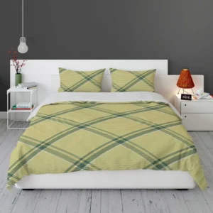 Check Plaid Green Stripes Pattern Bedding Set 1