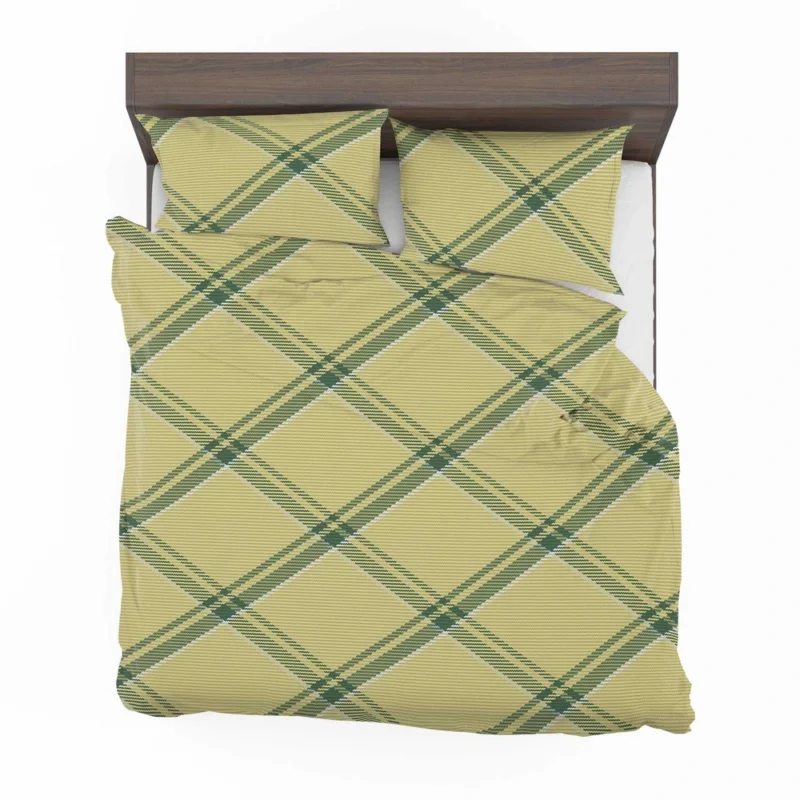 Check Plaid Green Stripes Pattern Bedding Set 2