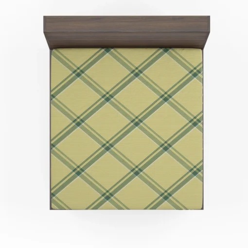 Check Plaid Green Stripes Pattern Fitted Sheet