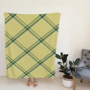 Check Plaid Green Stripes Pattern Fleece Blanket