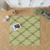 Check Plaid Green Stripes Pattern Rug