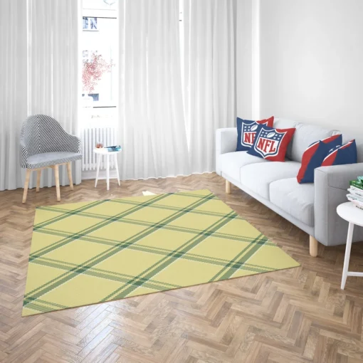 Check Plaid Green Stripes Pattern Rug 2