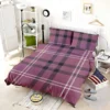 Checkered Purple Black Plaid Pattern Bedding Set